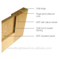 Unfinished interior oak veneered arched top 2 panel modern wood door design